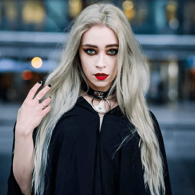 Women's Punk Black Choker With Big O-ring