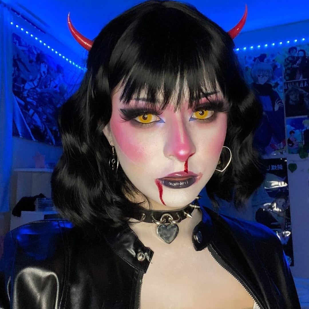 PUNK DESIGN Women's Punk Rivet Heart Choker Necklace With Key