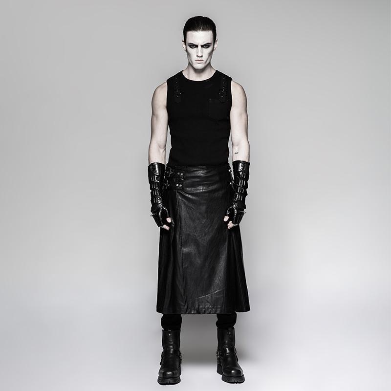 Men's faux leather Long Gloves