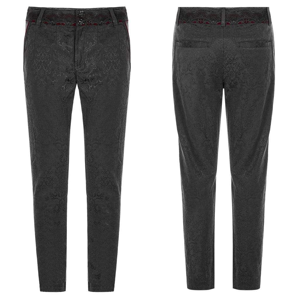 Men's Gothic Blood Jacquard Suit Pants