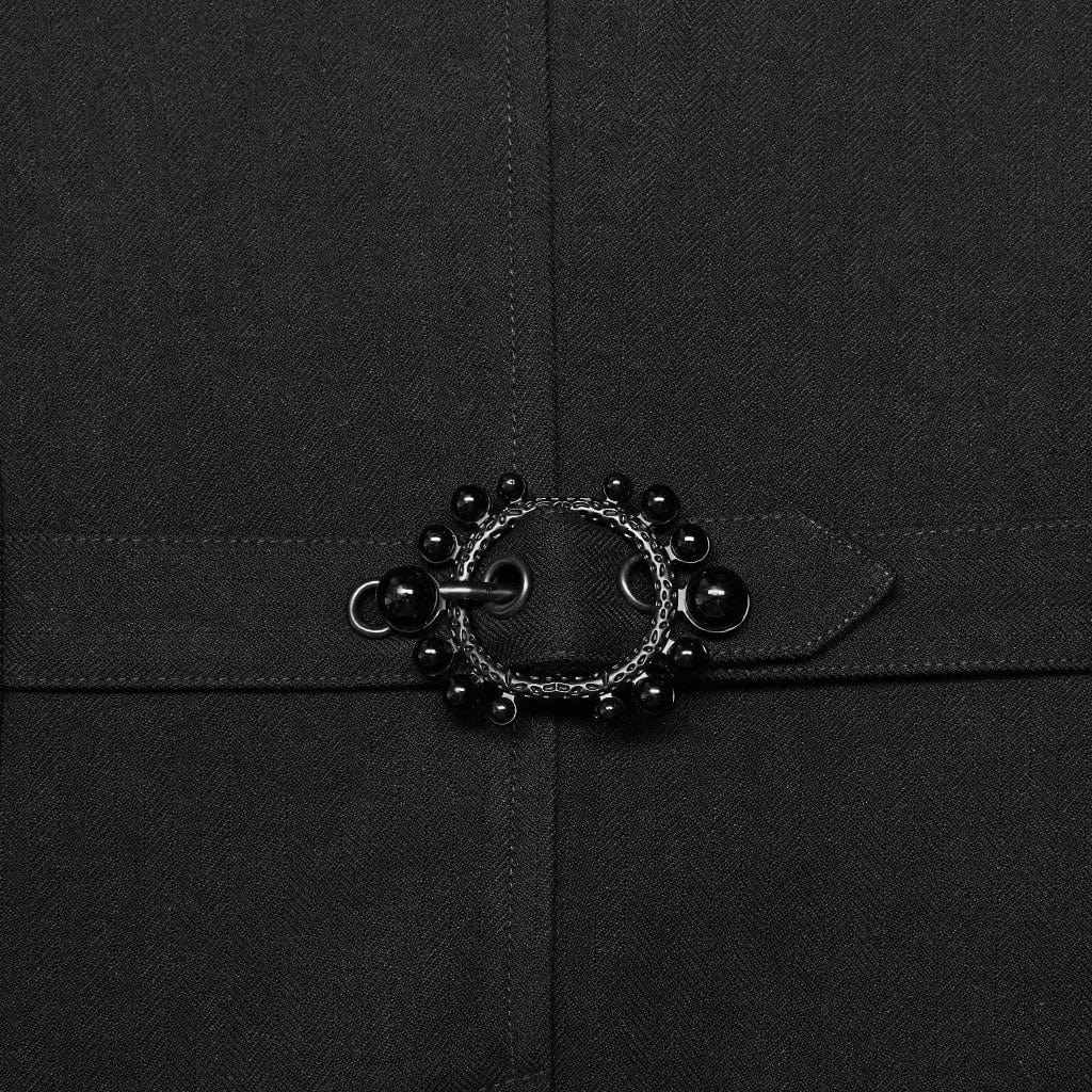 PUNK RAVE Men's Gothic Floral Printed Splice Vest