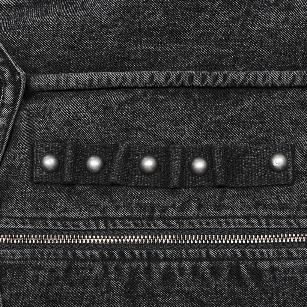 PUNK RAVE Men's Gothic Stand Collar Distressed Long Vest