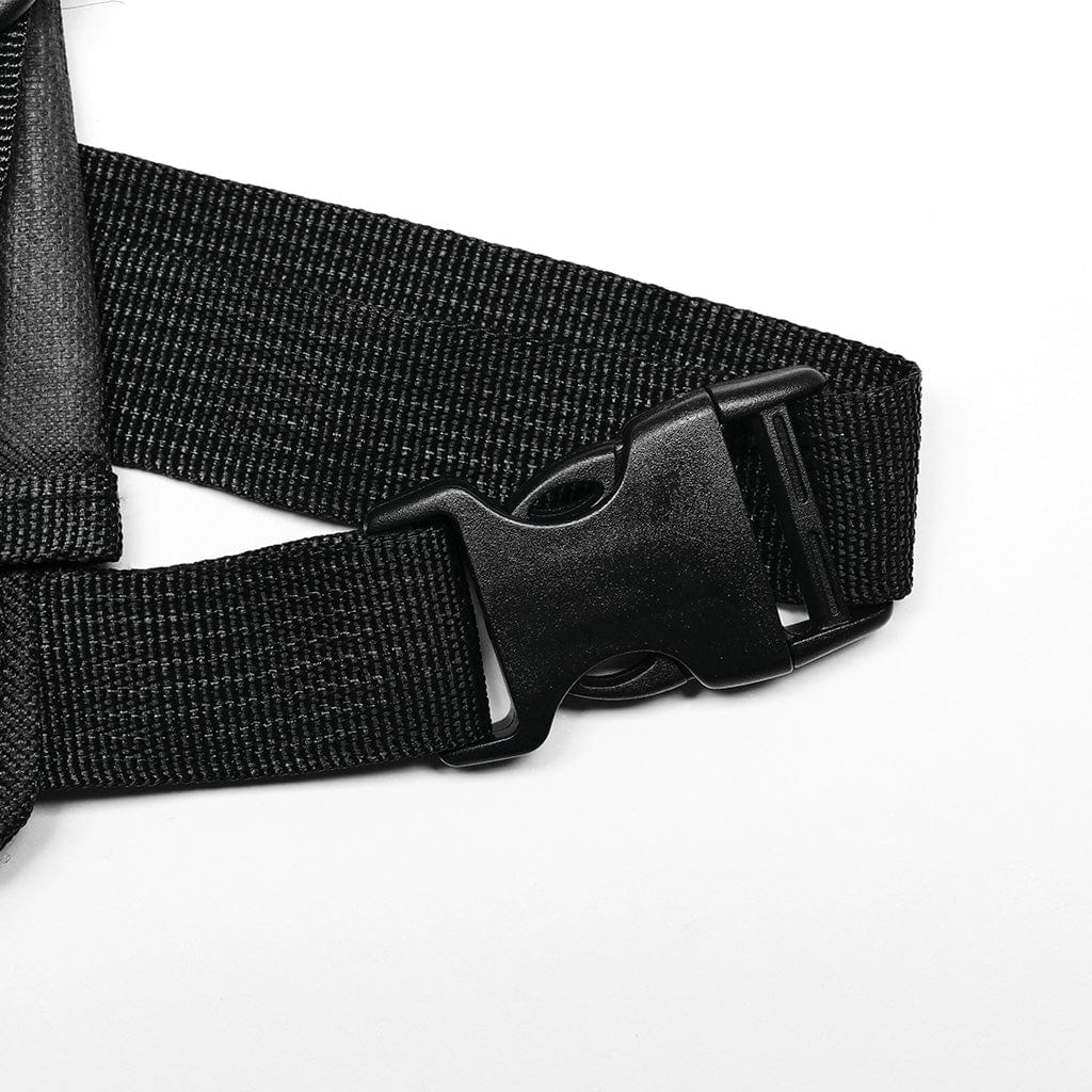 PUNK RAVE Men's Punk Camouflage Rivet Armor