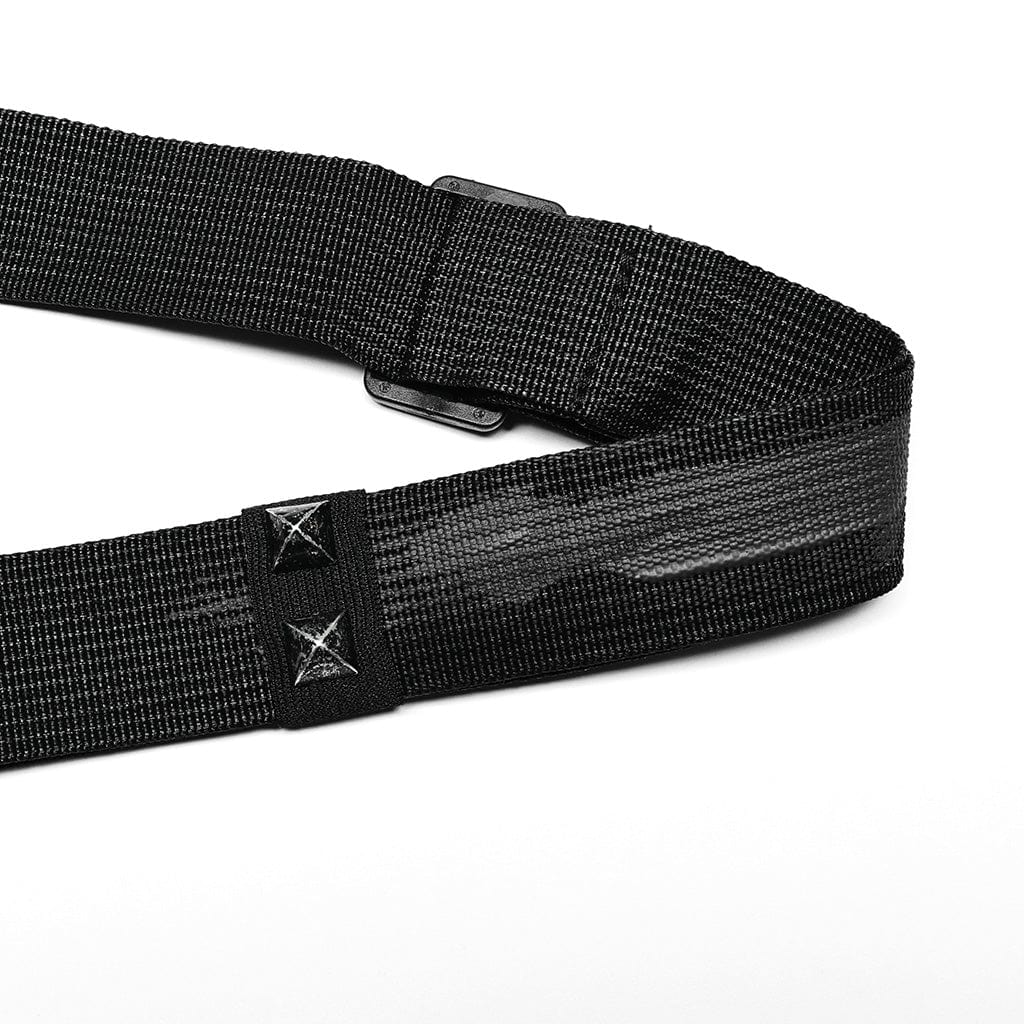 PUNK RAVE Men's Punk Camouflage Rivet Armor