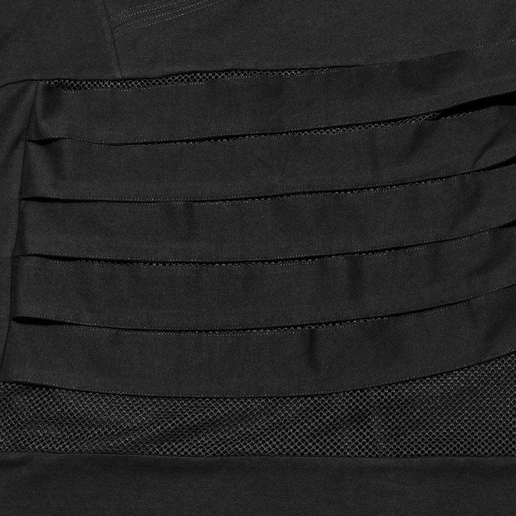 PUNK RAVE Men's Punk Mesh Splice T-shirt with Hood