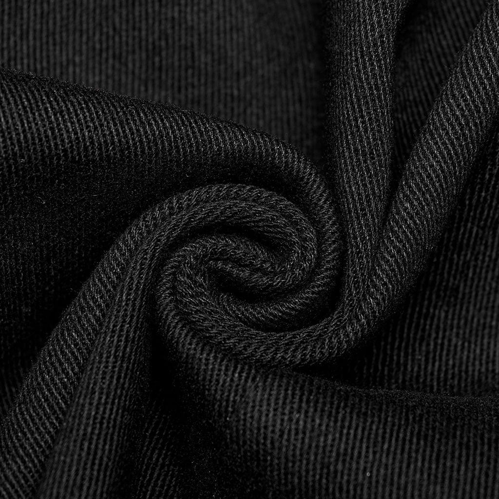 PUNK RAVE Men's Punk Patches Splice Buckles Vest