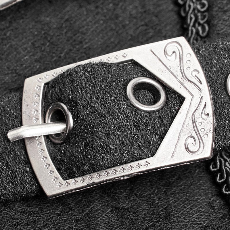 PUNK RAVE Men's Punk Side Slit Long Skirt