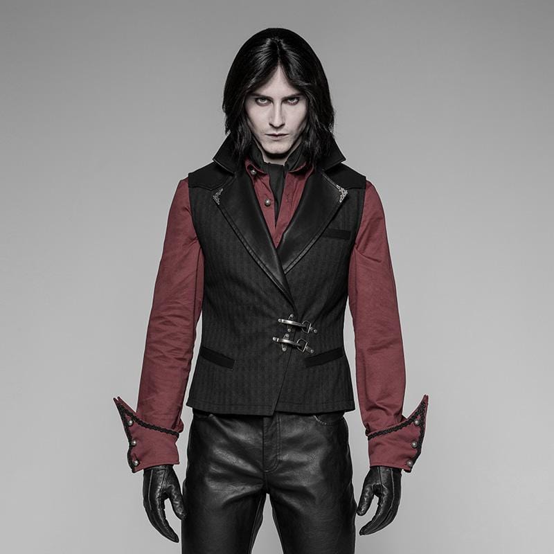 PUNK RAVE Men's Steampunk Crossover Vest