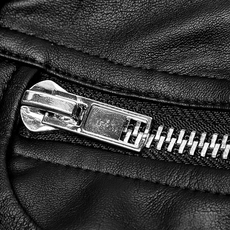 Men's Punk Ruched Faux Leather Skinny Trousers