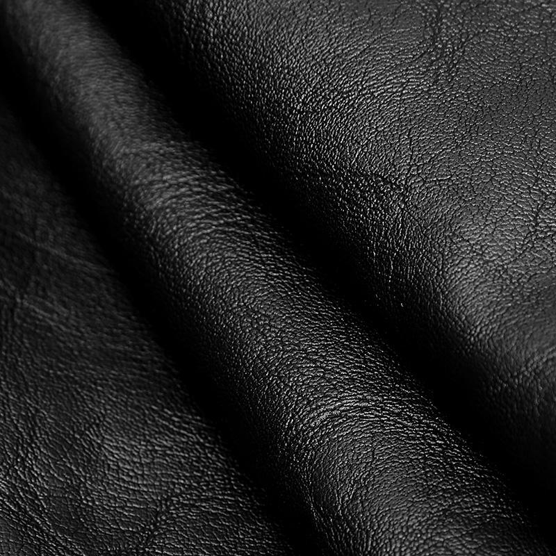 Men's Punk Ruched Faux Leather Skinny Trousers