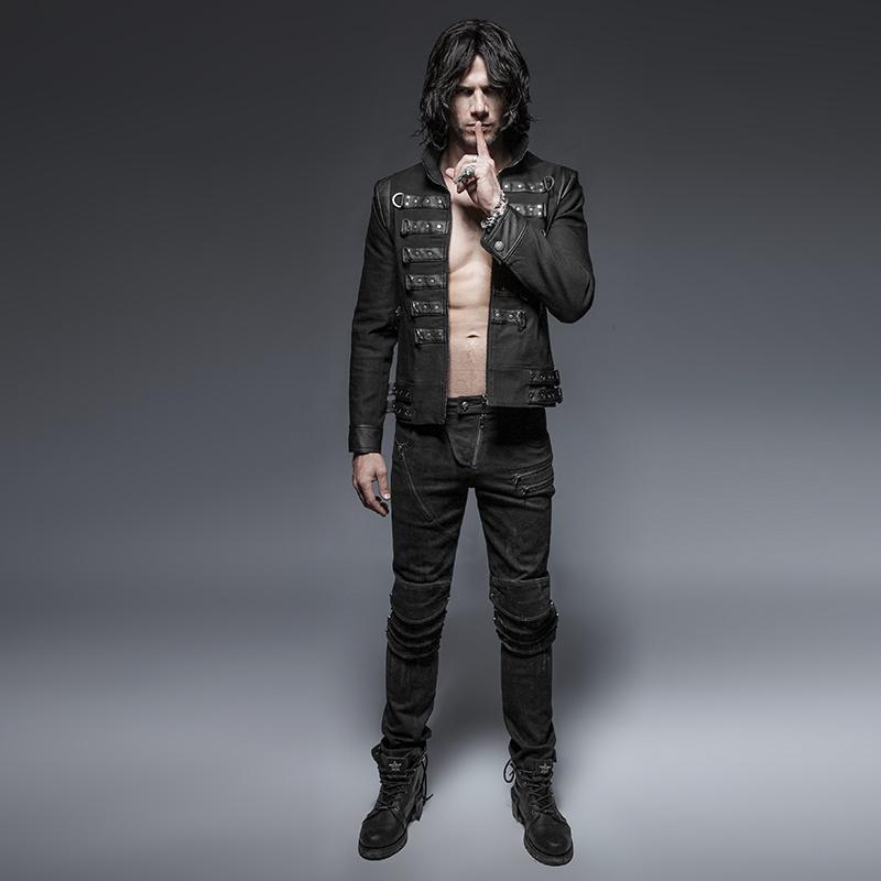 Men's Unique Armor Knee Men's Washing Jeans