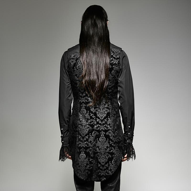 Men's Victorian Swallow Tail Sleeveless Velveteen Vest