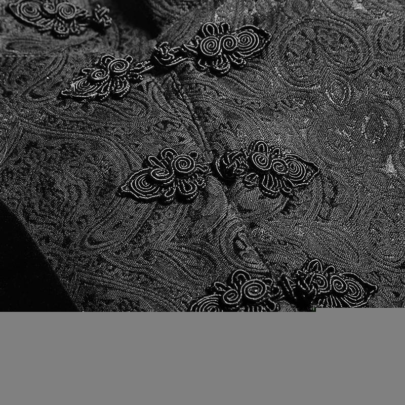 Men's Victorian Swallow Tail Sleeveless Velveteen Vest