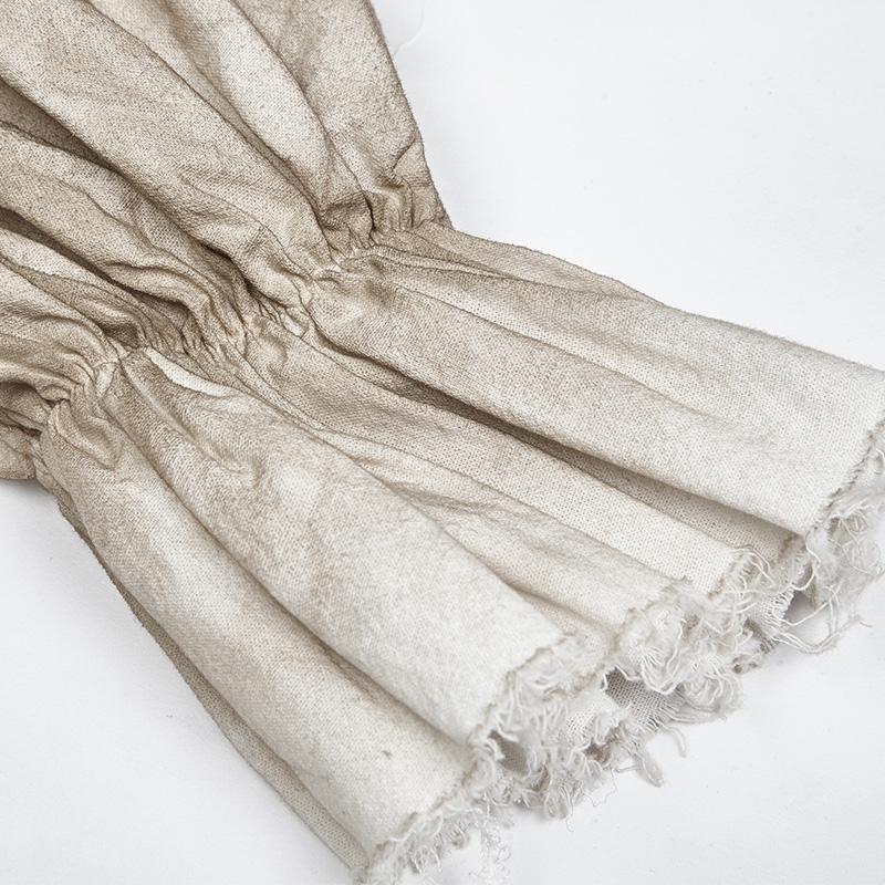 Punk Rave Men's Steampunk Ruched Lace-up Drawstring Long-Sleeve Shirt Y873