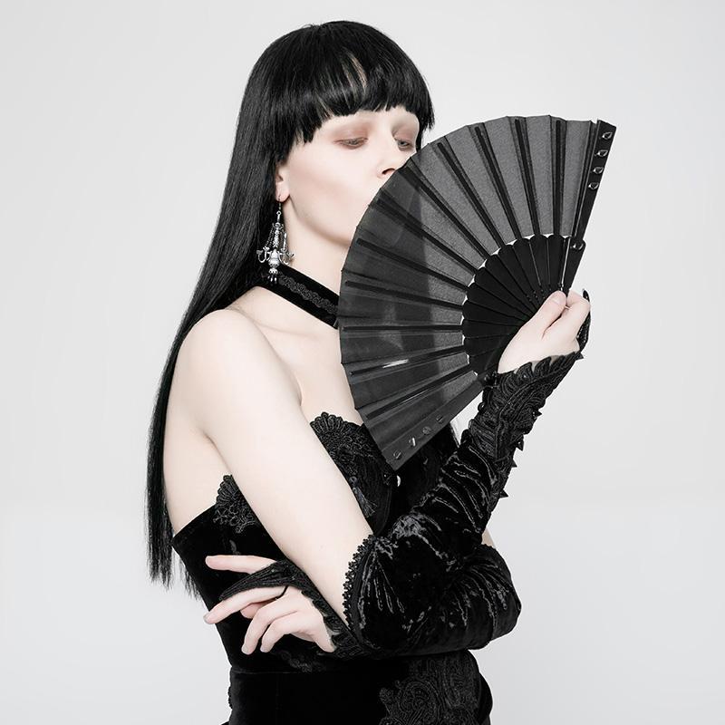 Women's Goth Japanese Fan