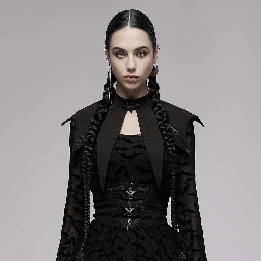 Punk Rave Women's Gothic Bat Shape Collar