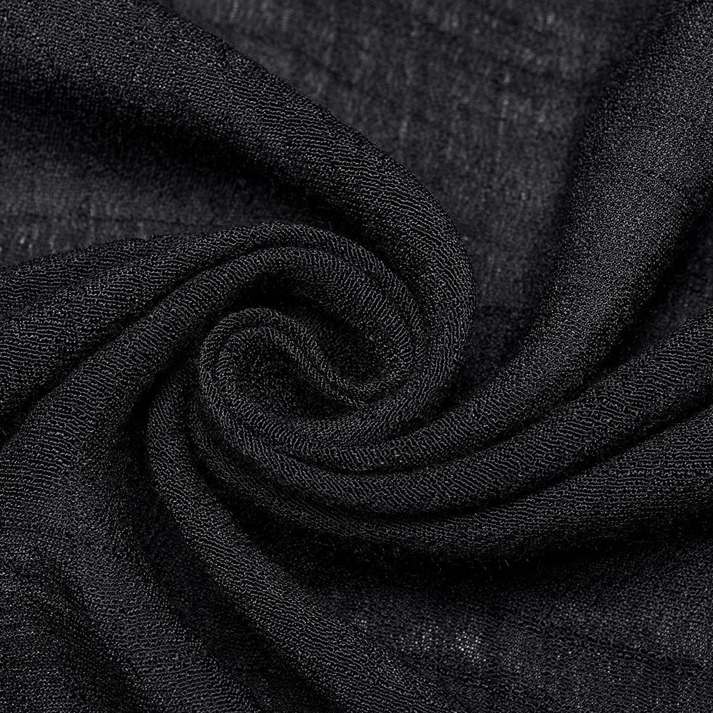 PUNK RAVE Women's Gothic Feather Tassels Dress