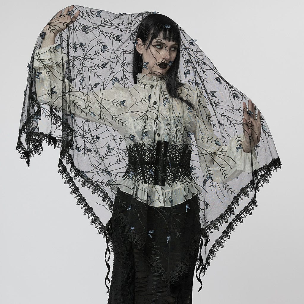 PUNK RAVE Women's Gothic Floral Headwear