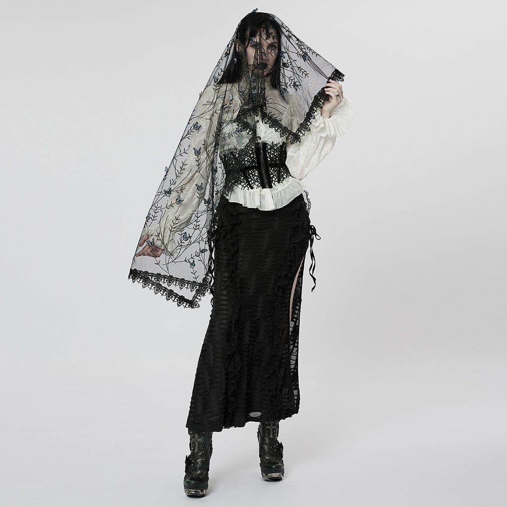 PUNK RAVE Women's Gothic Floral Headwear