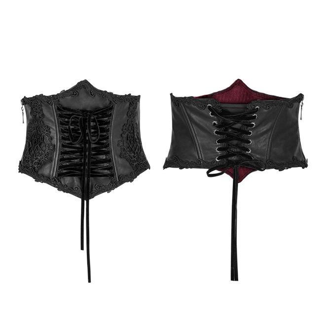 Women's Gothic Lolita Lace Up Faux Leather Girdle