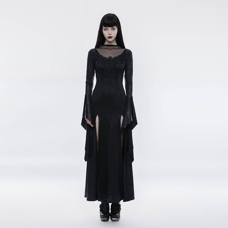 Women's Gothic Pagoda Sleeve Open Forklift Gorgeous High Cross Dress