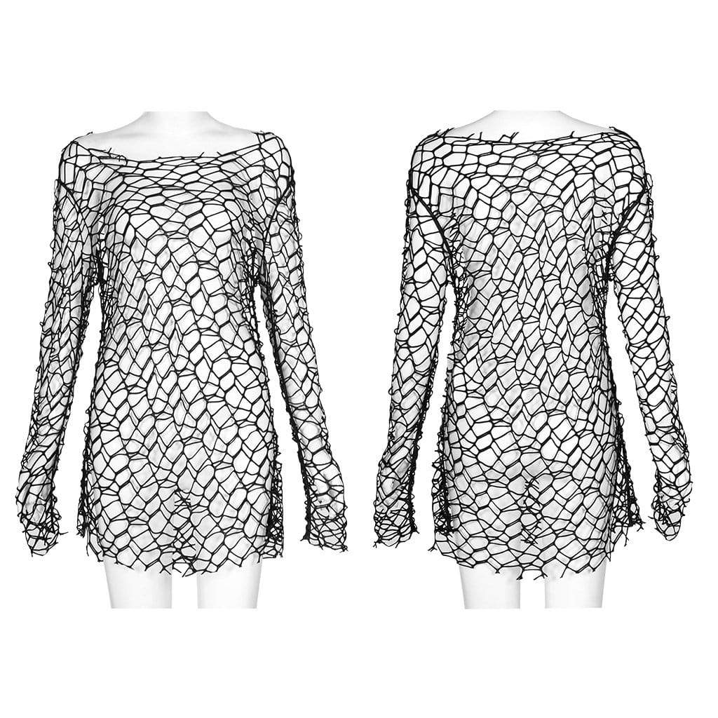 Women's Gothic Pure Color Net Shrug Sweaters