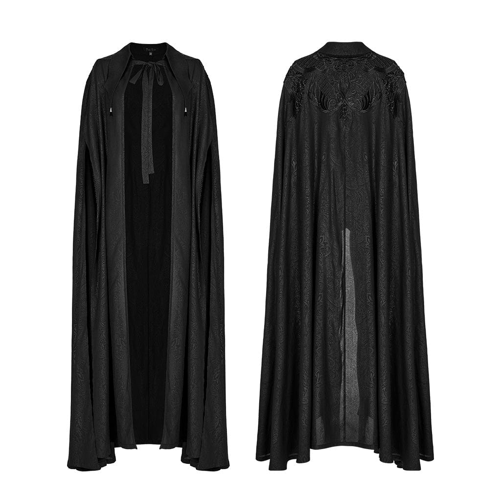 PUNK RAVE Women's Gothic Turn-down Collar Long Cloak