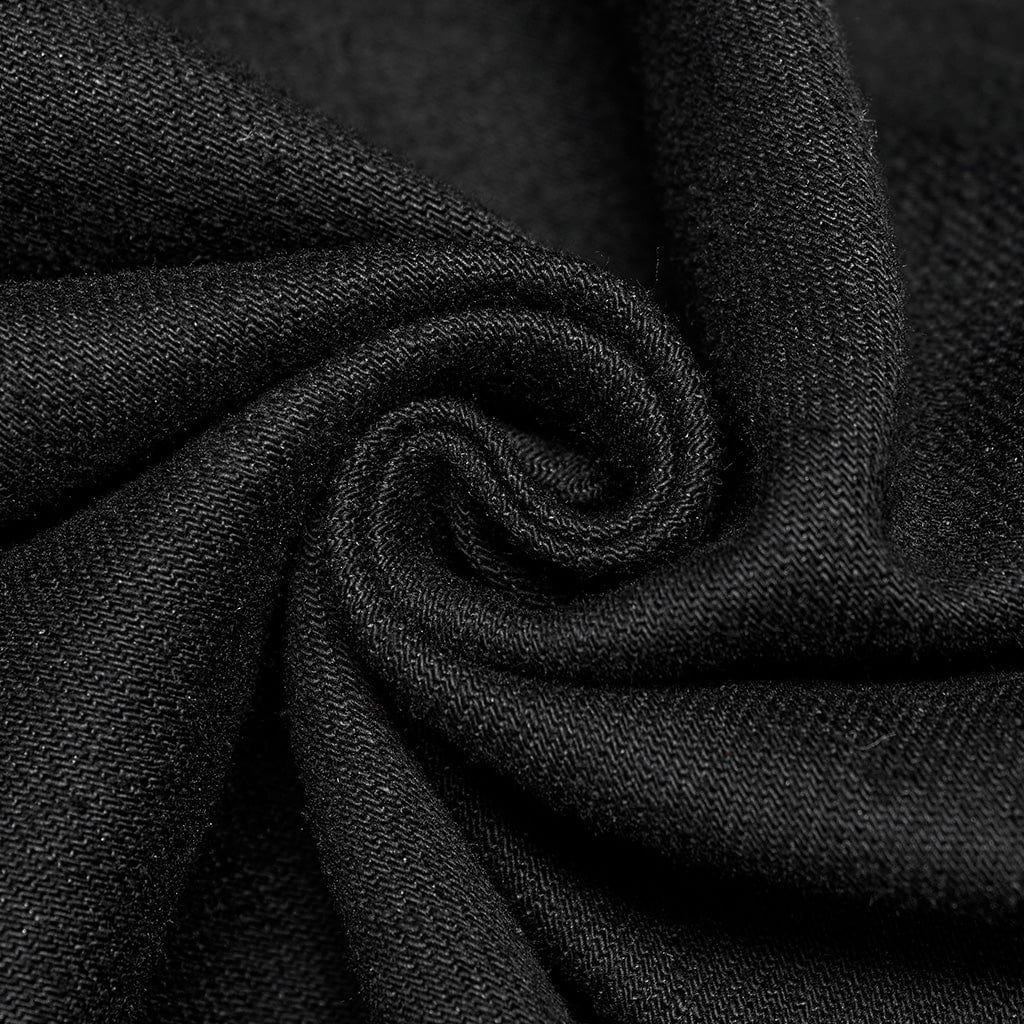 PUNK RAVE Women's Punk Buckles Mesh Splice Eyelets Jeans