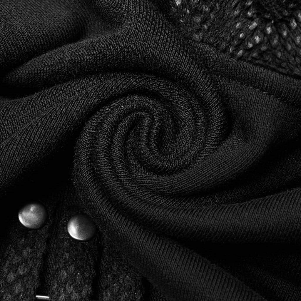 Women's Punk Hooded Cape with Metal Chain