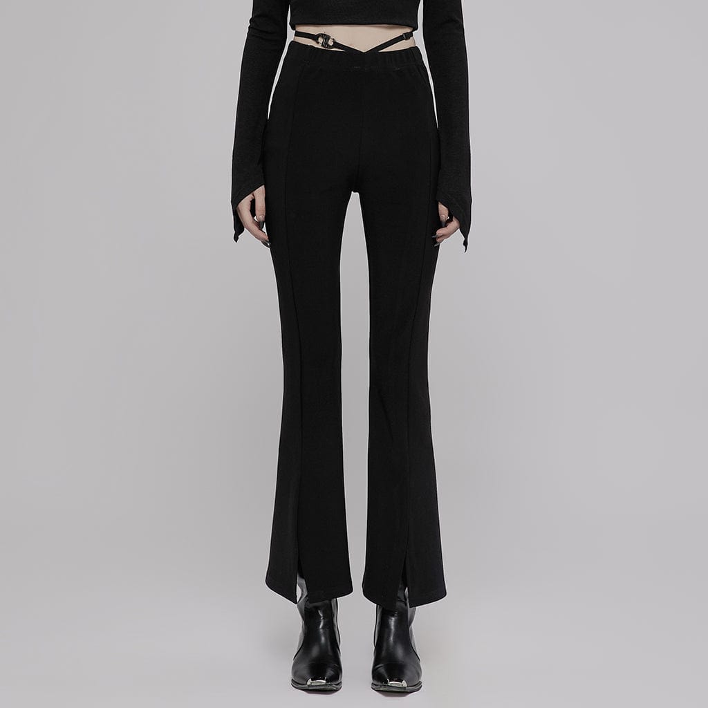 Punk Rave Women's Punk Straps Bell-bottoms