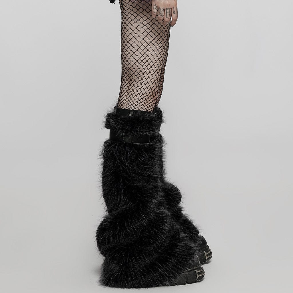 PUNK RAVE Women's Punk Woolen Leg Warmers