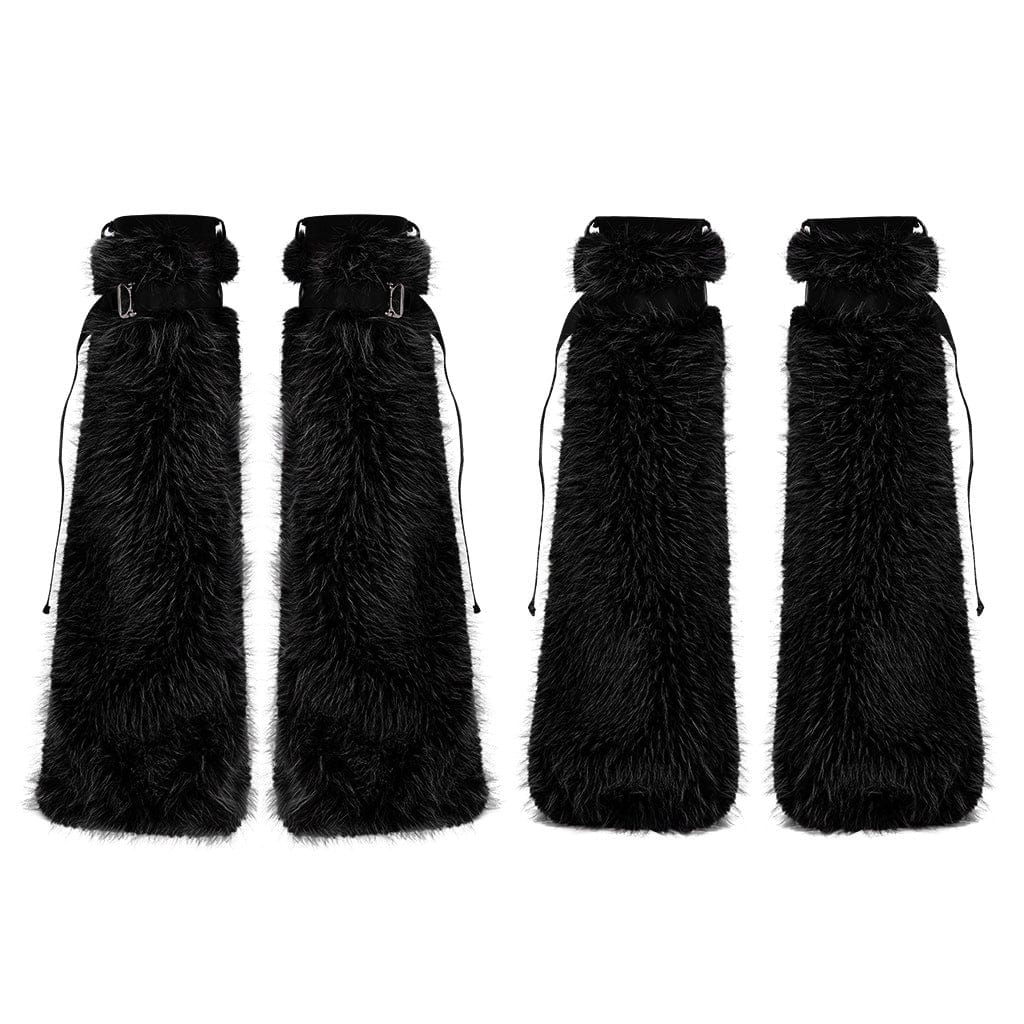 PUNK RAVE Women's Punk Woolen Leg Warmers