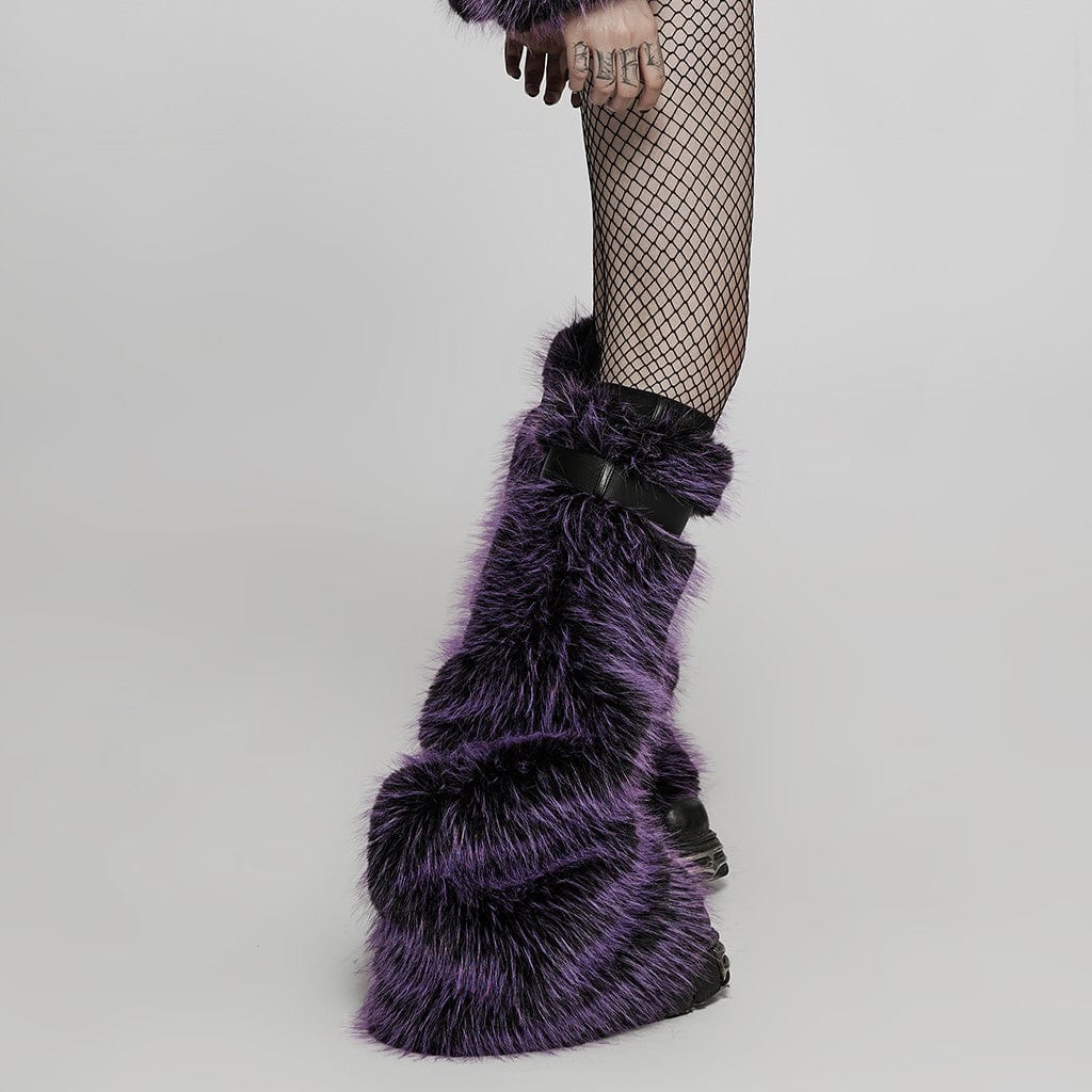PUNK RAVE Women's Punk Woolen Leg Warmers