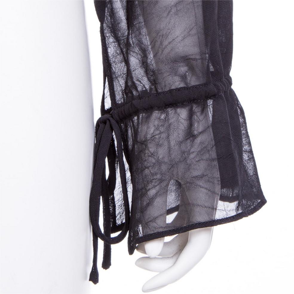 RNG Women's Gothic Plunging Ruffled Lace Shirt