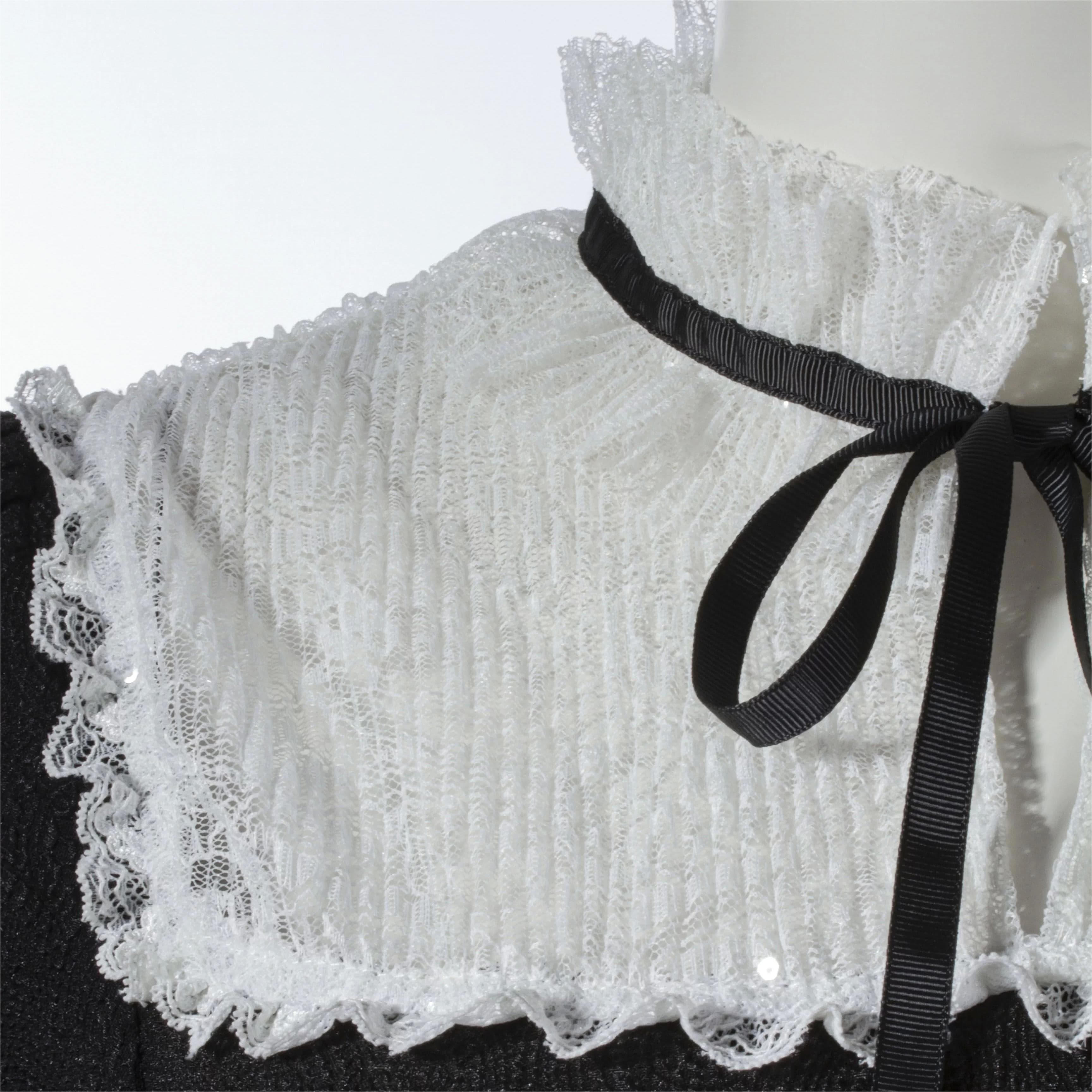 RNG Women's Gothic Stand Collar Lace Splice Dress