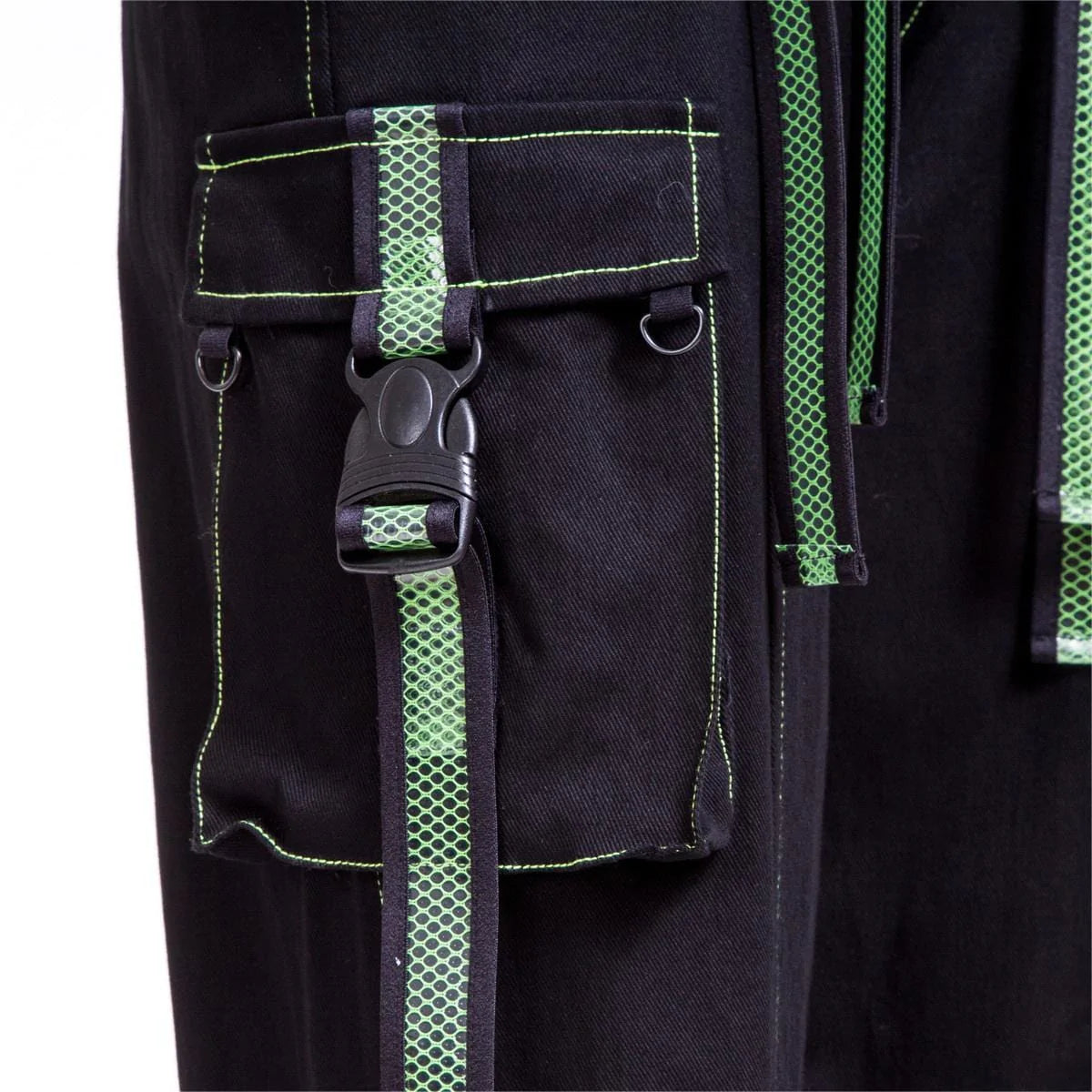 RNG Women's Grunge Cutout Straps Pants Green