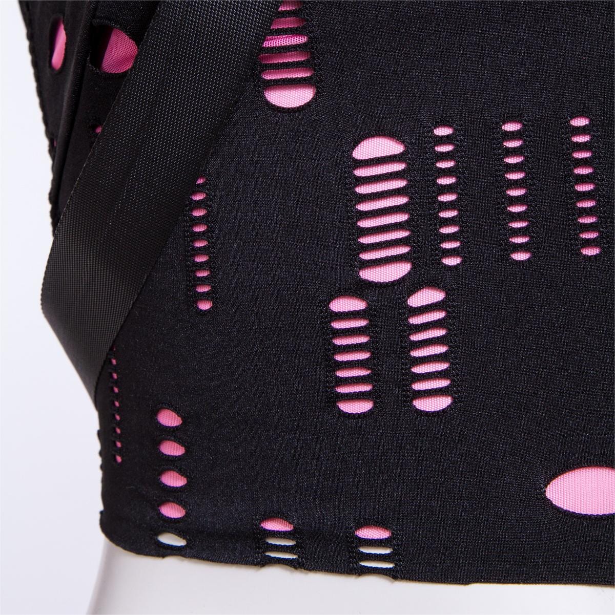 RNG Women's Grunge Ripped Straps Splice Bustier