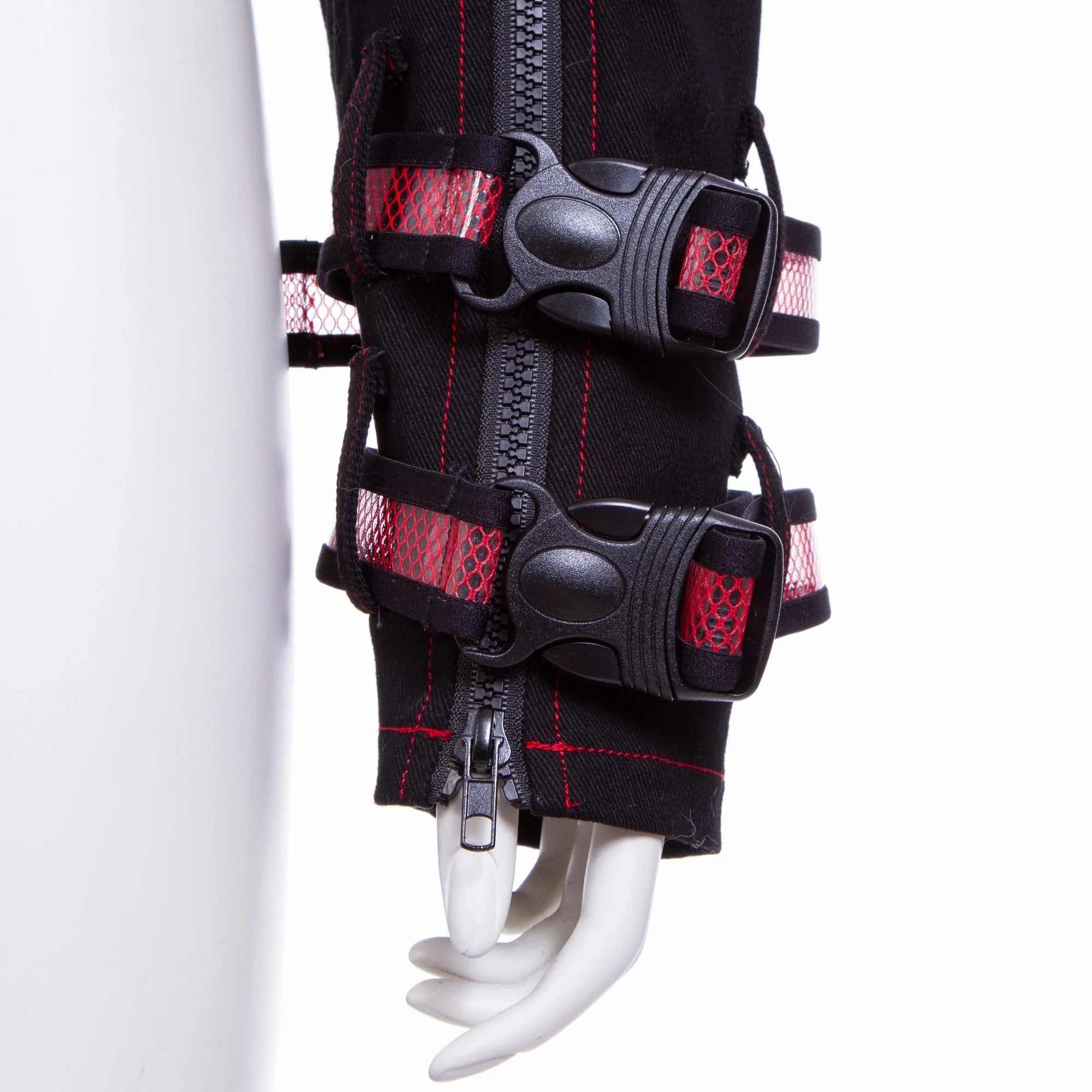 RNG Women's Grunge Stand Collar Straps Short Jacket Red