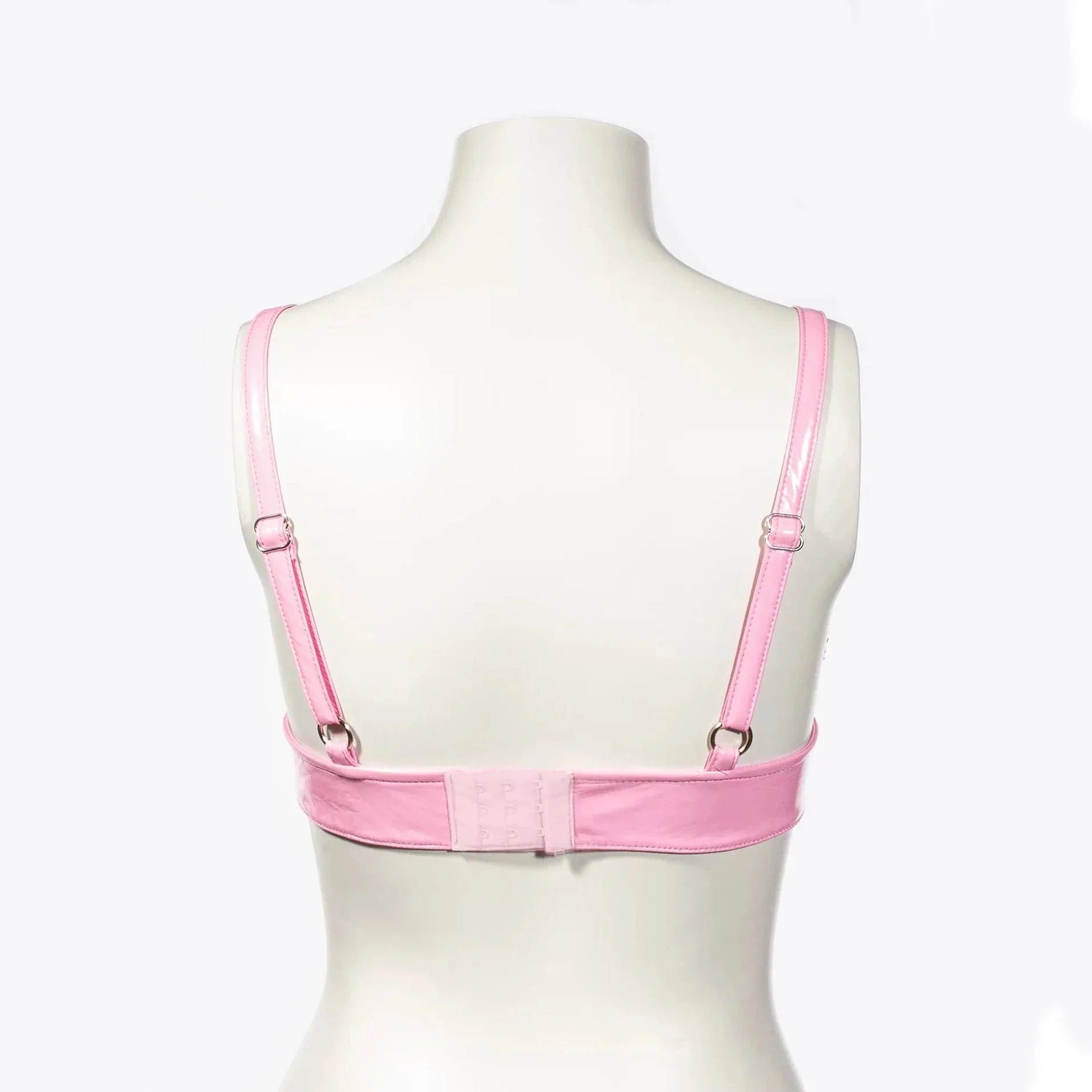 RNG Women's Grunge Strap Patent Leather Bustier