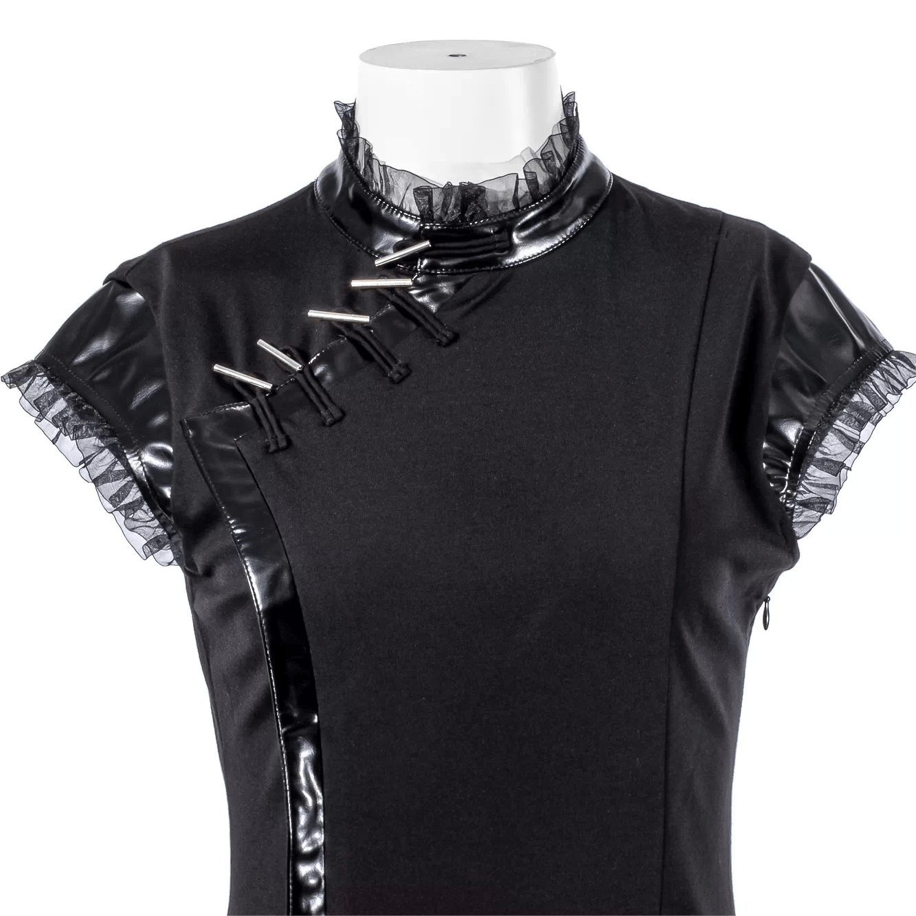 RNG Women's Punk Cheongsam Collar Irregular Dress