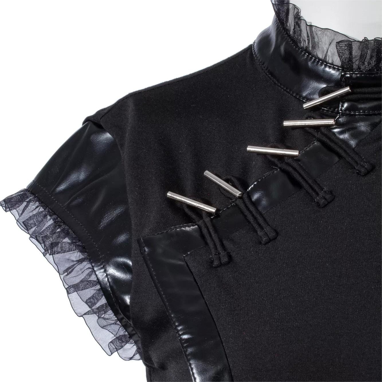 RNG Women's Punk Cheongsam Collar Irregular Dress