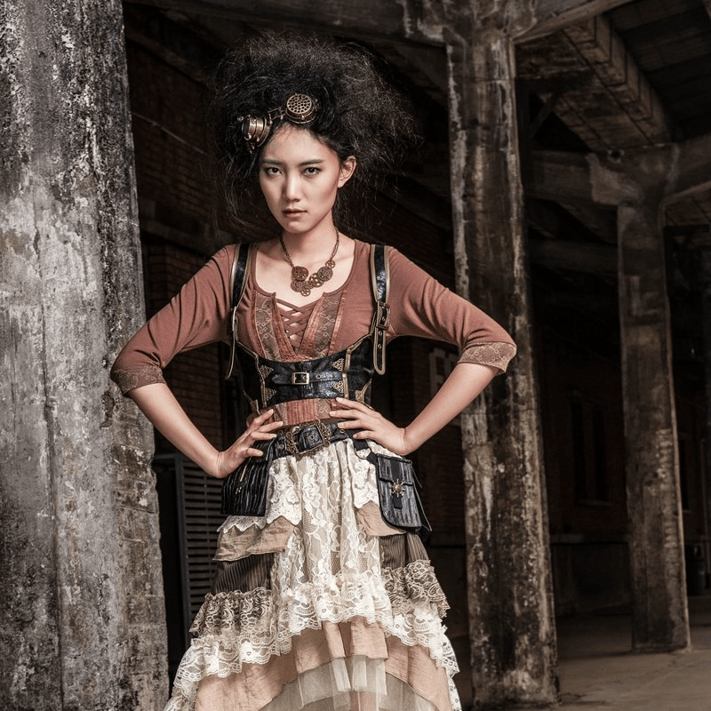 RQ-BL Goth Waist Belt with Pouch