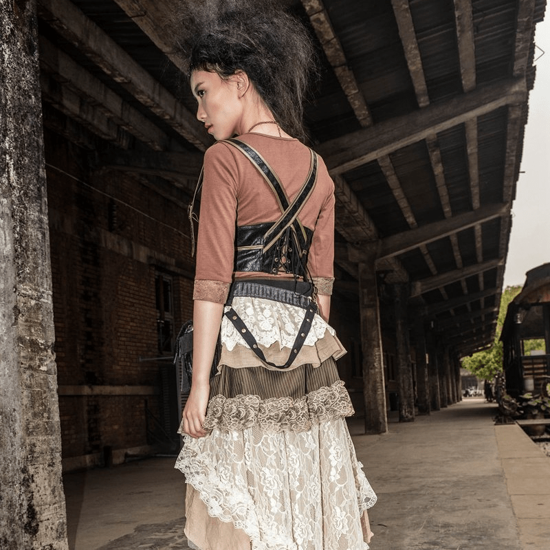 RQ-BL Goth Waist Belt with Pouch