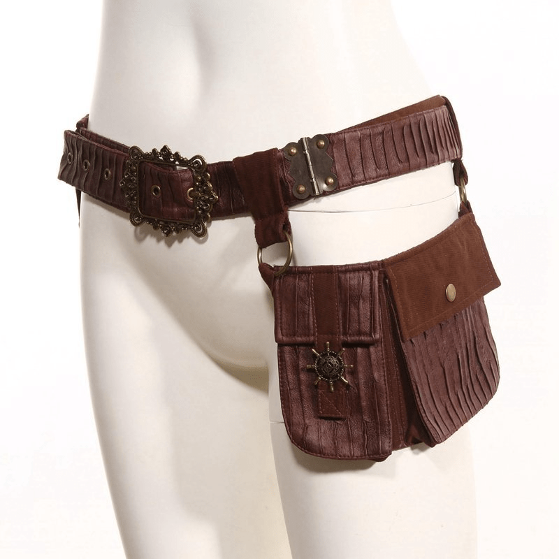 RQ-BL Goth Waist Belt with Pouch