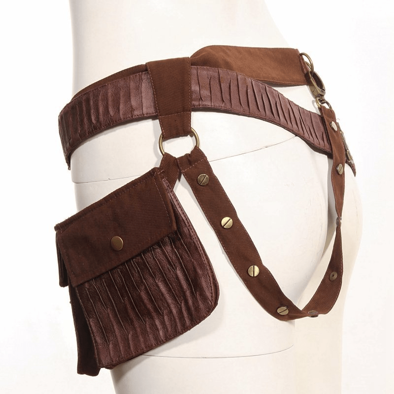RQ-BL Goth Waist Belt with Pouch