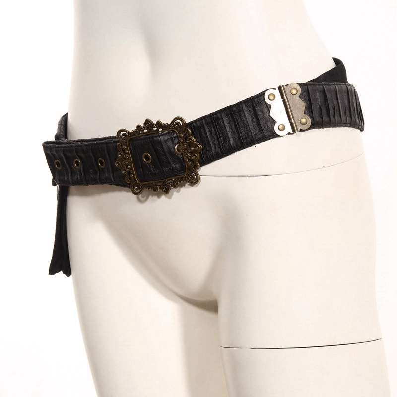 RQ-BL Goth Waist Belt with Pouch