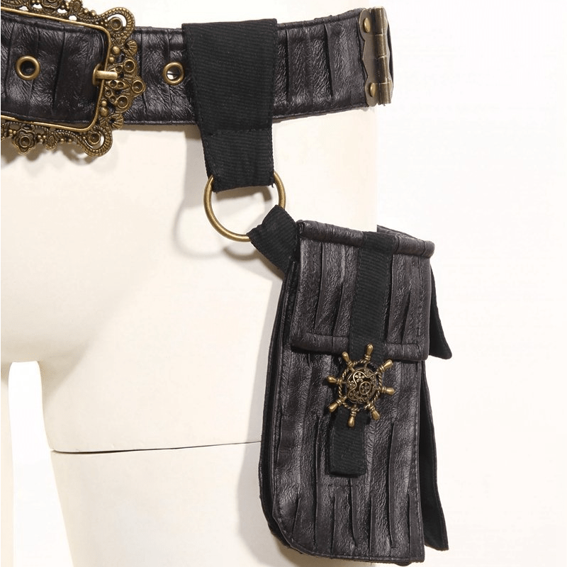 RQ-BL Goth Waist Belt with Pouch