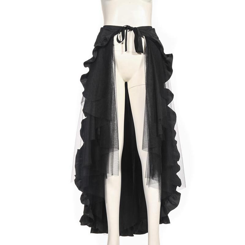 Women's Front Open Multilayered Skirt