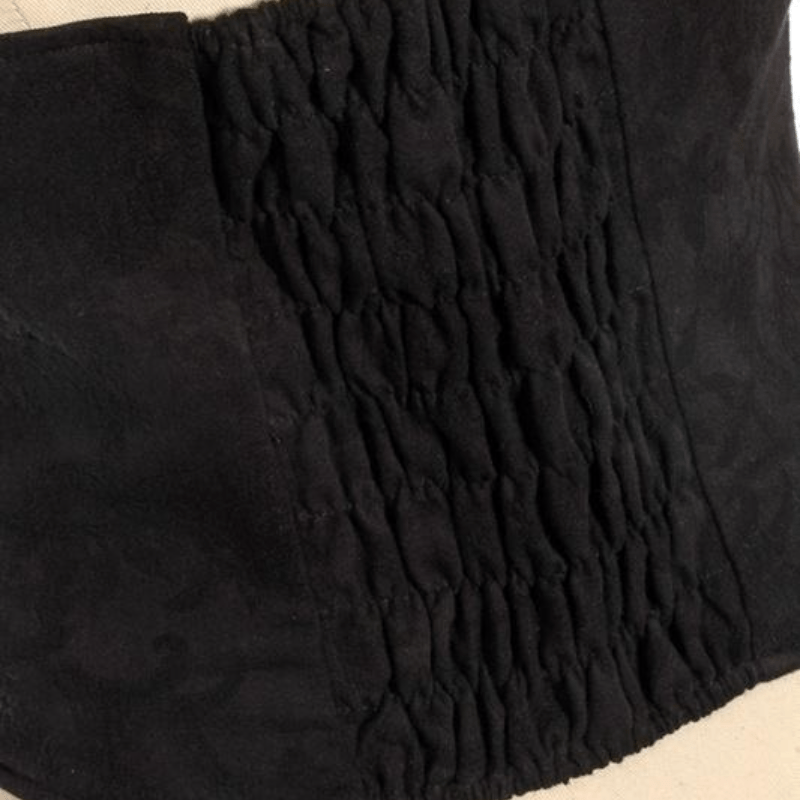 RQ-BL Women's Goth Vest With Lace Trimming