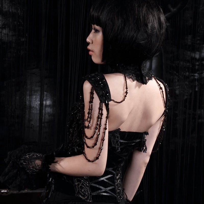 RQ-BL Women's Ornate Steampunk Neck And Shoulder Ornament